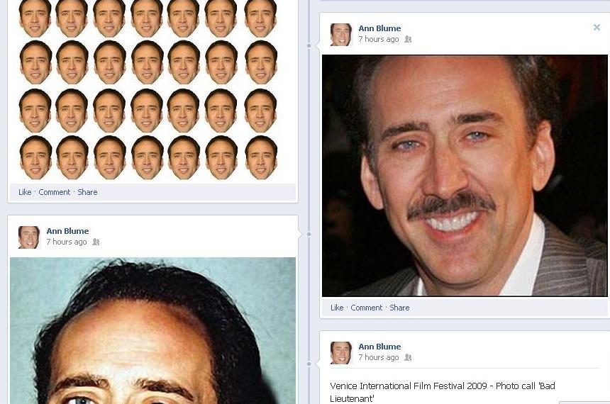facebook pranking with nicolas cage photos pleated jeans