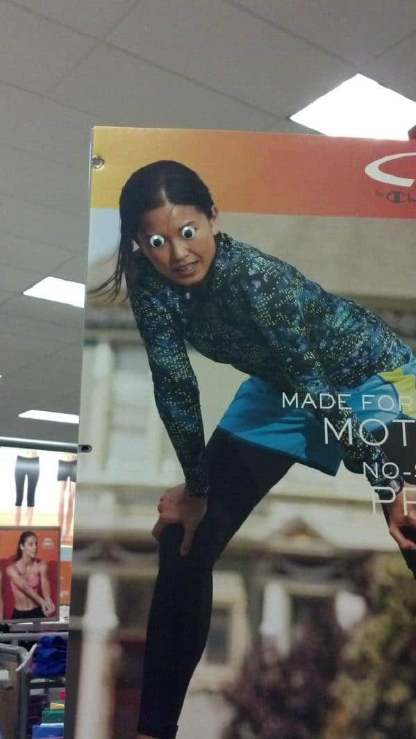 Guy Plants Googly Eyes on Things at Target (23 Pics) Pleated Jeans