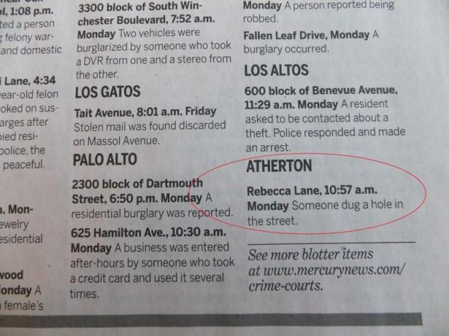 Atherton Police Blotter (7)