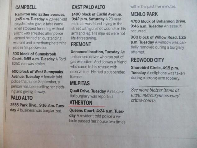 Atherton Police Blotter (8)