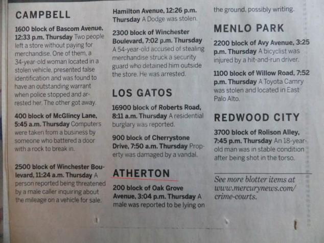 Atherton Police Blotter (11)