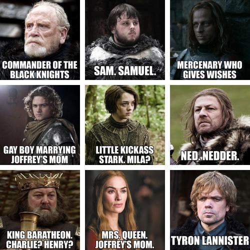 game of thrones characters as vines