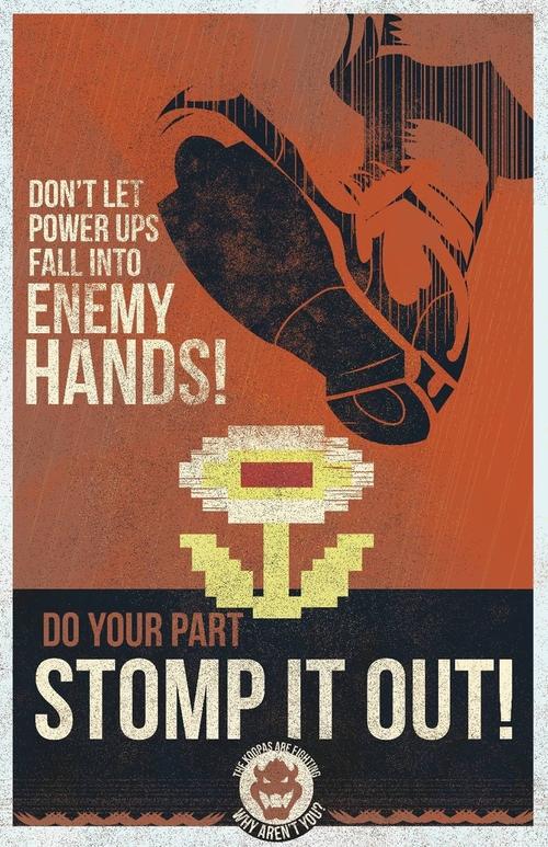 World War 2 Propaganda Posters for Super Mario