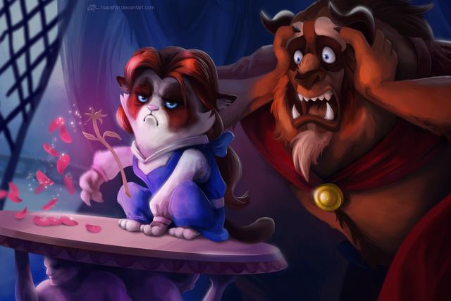 Grumpy Cat as Different Disney Characters (7 Pics) | Pleated Jeans