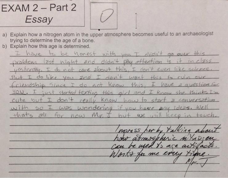 Funny essay answers
