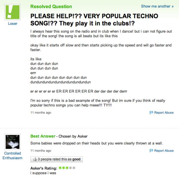 25 Funny Yahoo Answers