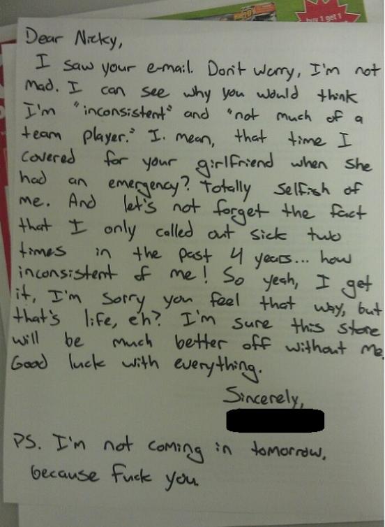 Best And Clever Resignation Letter Best And Clever Resignation Letter