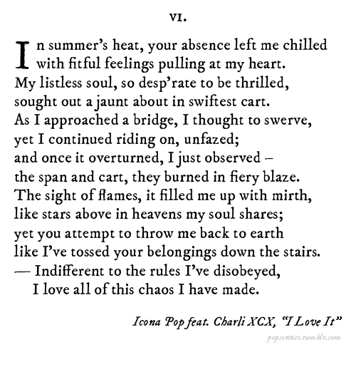 Pop Songs Rewritten as Sonnets (14 Pics) – Pleated-Jeans.com Pop Songs Rewritten as Sonnets (14 Pics) – Pleated-Jeans.com