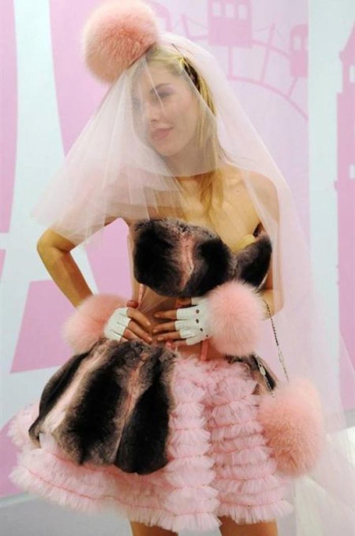 16 of the Weirdest Wedding Dresses of All Time Pleated Jeans