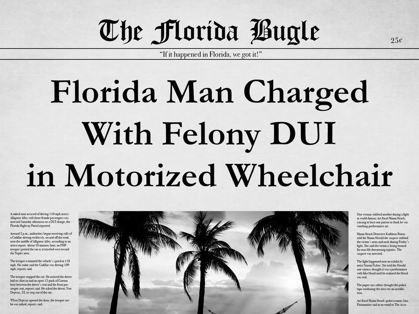 18 Weird Things That Actually Happened in Florida in 2015 Pleated Jeans