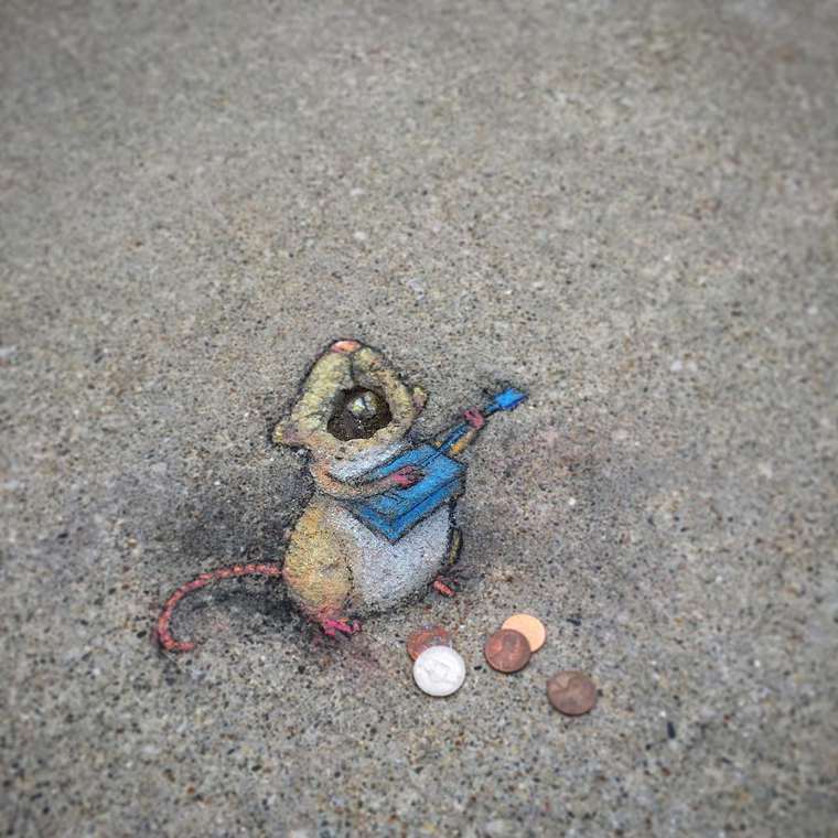 The Latest Chalk Street Art From David Zinn