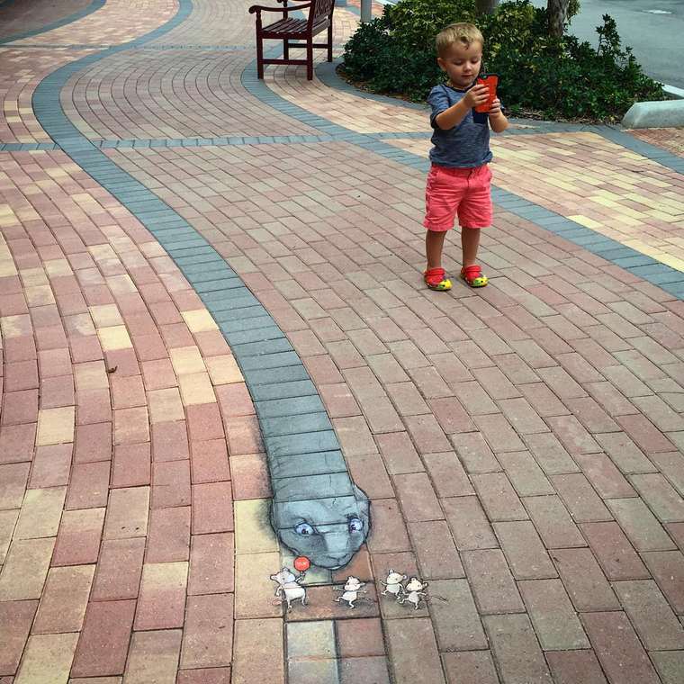 David Zinn The Latest Chalk Street Art From David Zinn | Pleated Jeans