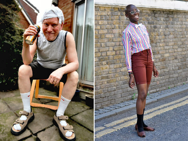 old man socks and sandals