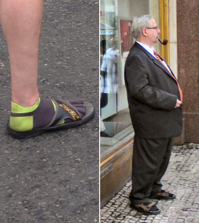 These Pictures Prove That Wearing Socks With Sandals is Never a Good