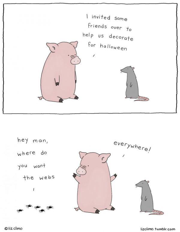 14 Adorable Halloween Comics From Liz Climo | Pleated Jeans